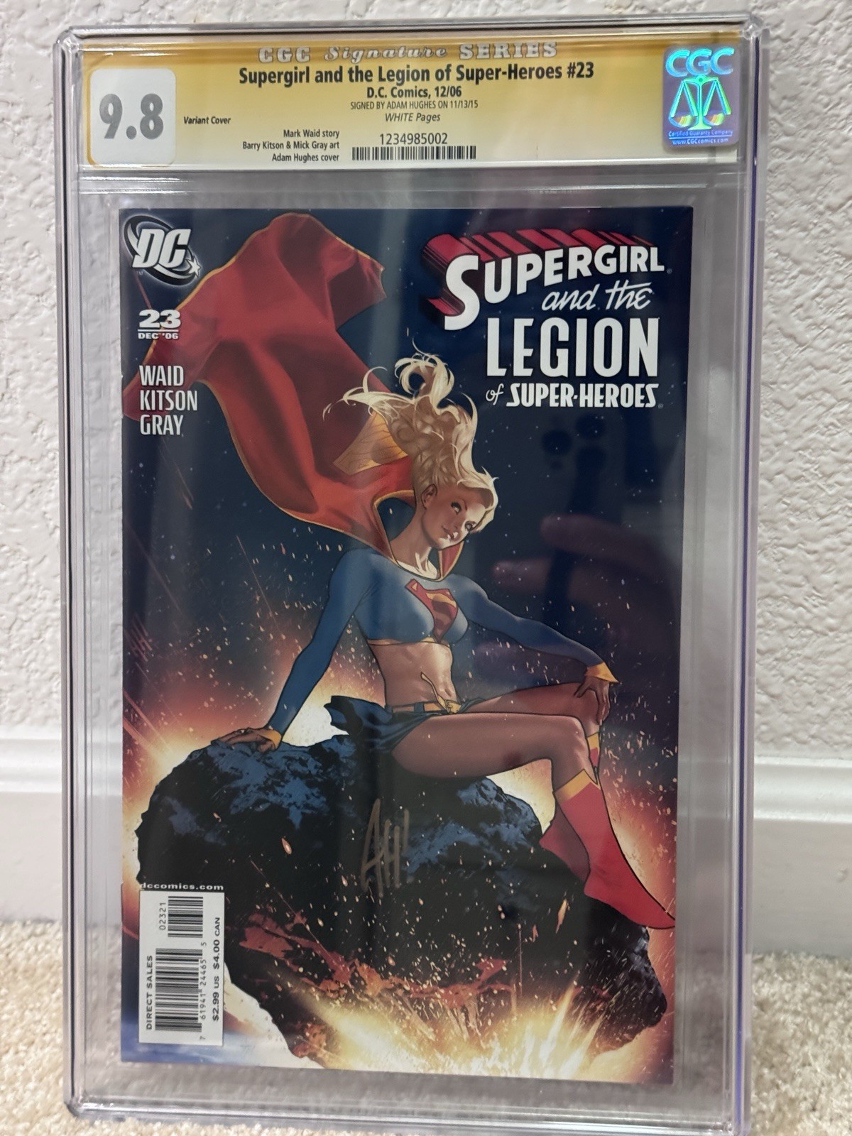 DC Comics Supergirl and the Legion of Super Heroes #23 CGC 9.8 Variant Signed