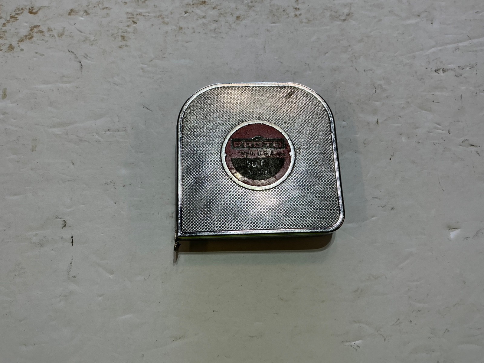 Rare Vtg Proto 50' steel tape measure No. 1585 USA