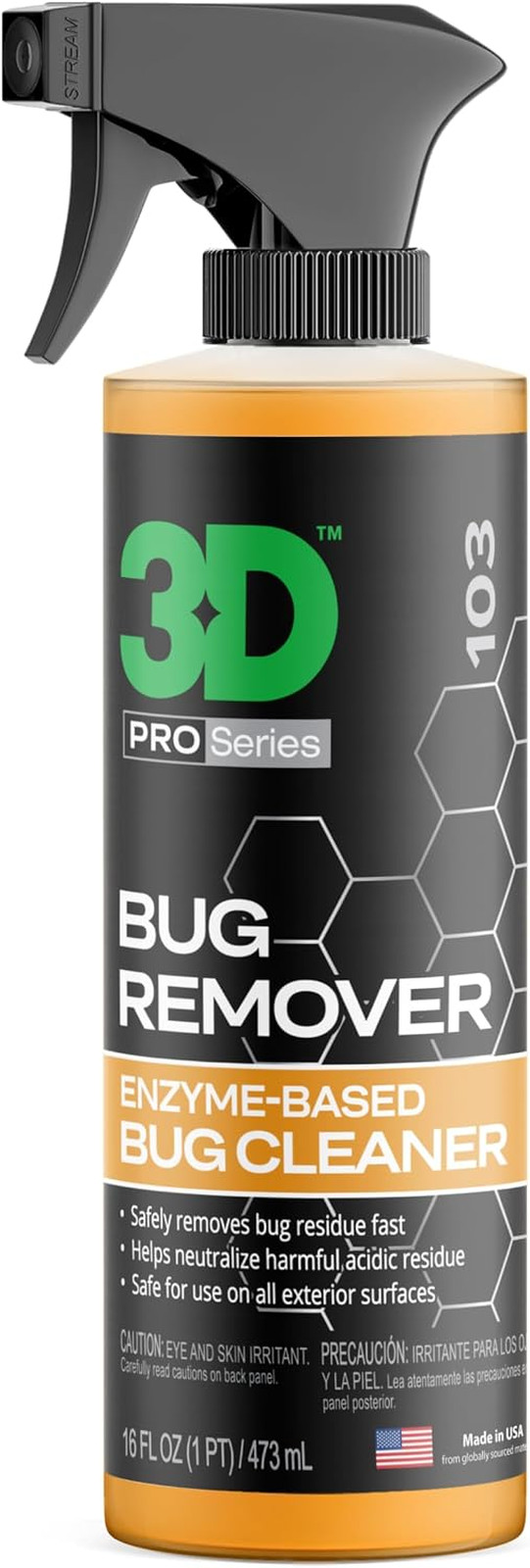 3D Bug Remover All Purpose Exterior Cleaner Degreaser for Car Plastic Rubber