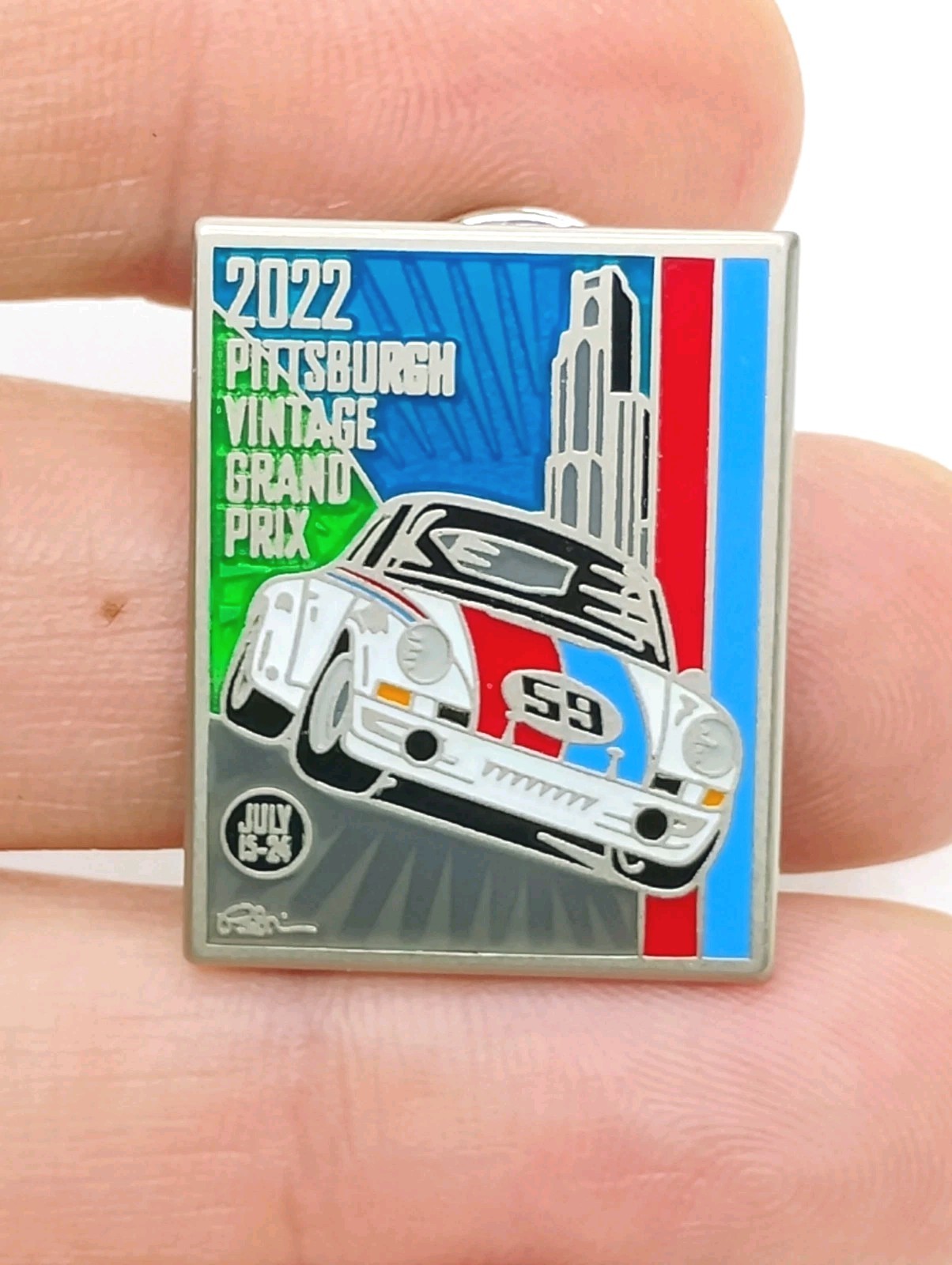 2022 Pittsburgh Vintage Grand Prix Enamel Lapel Pin