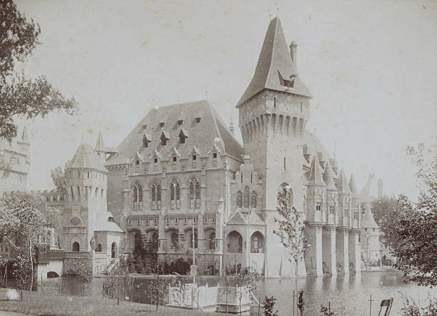 Budapest Millennium Exhibition 1896: Vajdahunyad OLD PHOTO
