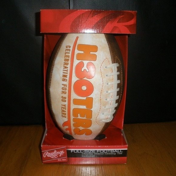 New Hooters Vintage Football Celebrating 30 Years with Stand & Kicking Tee