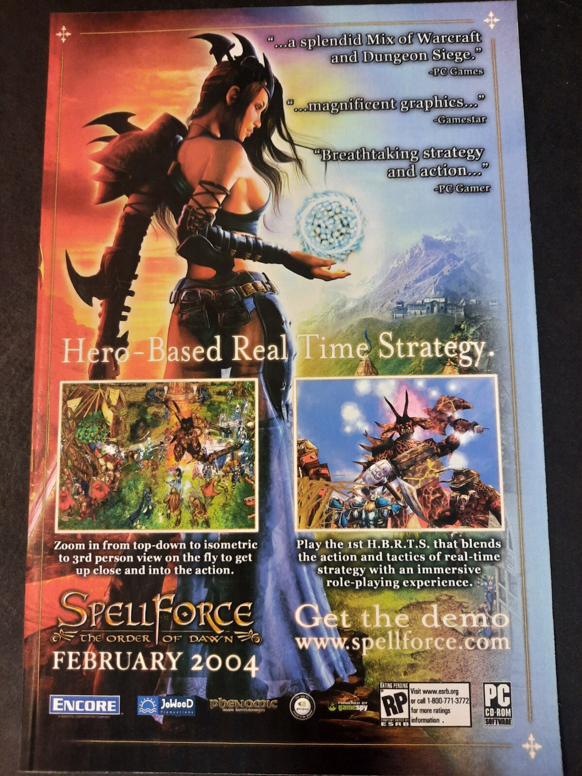 2004 SPELLFORCE: The Order of the Dawn PC Video Game fantasy ~ Print Ad/Ad Page