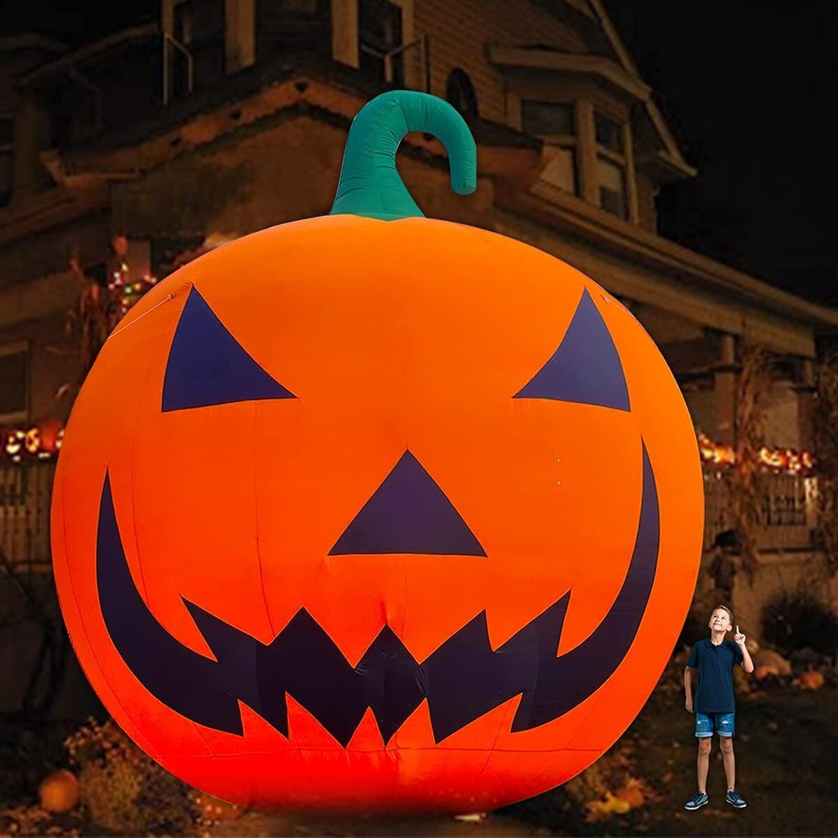 Giant 20Ft Halloween Inflatable Pumpkin Premium Decorations & 580w Blower