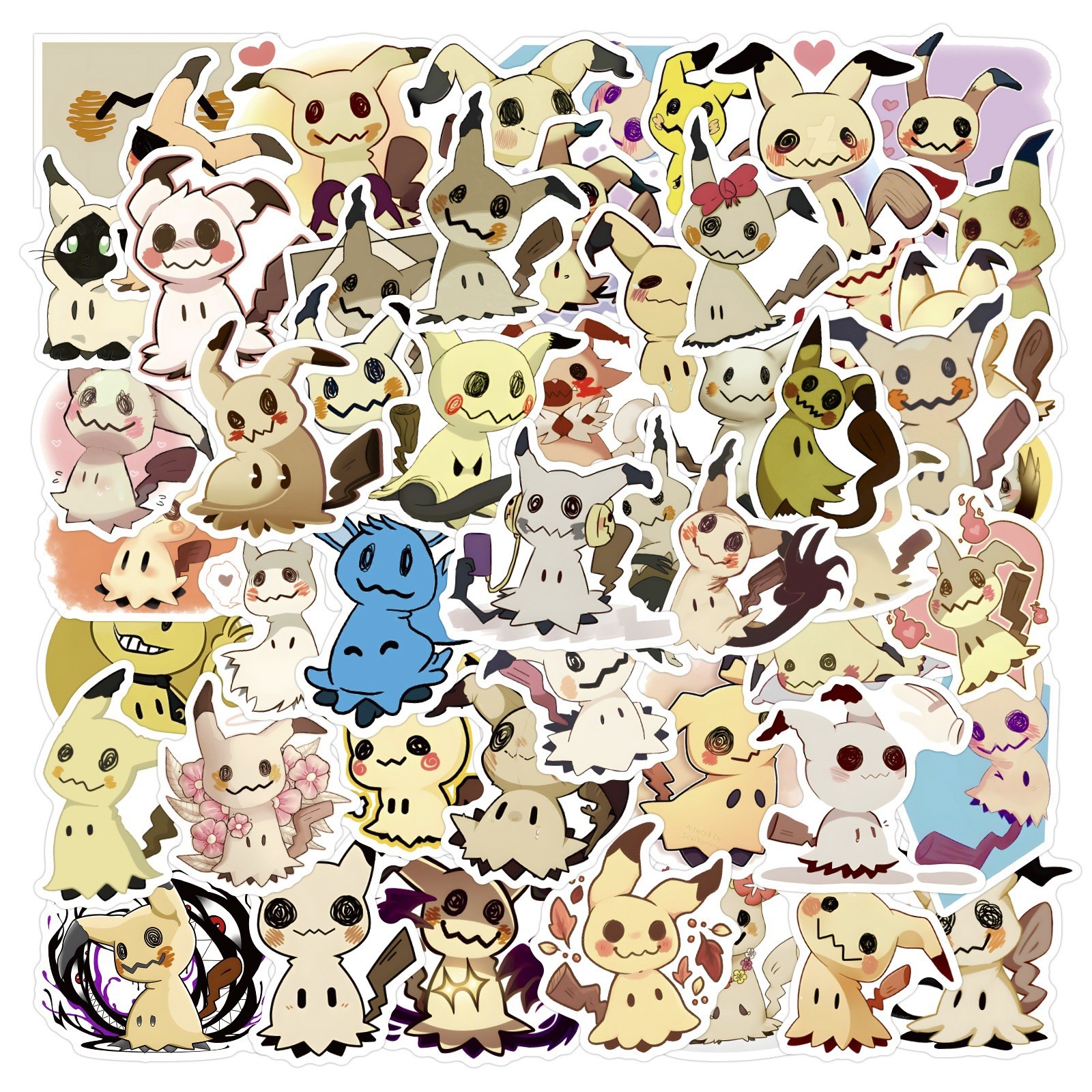 Mimikyu Stickers 55 Pack Pokemon Waterproof - US Seller