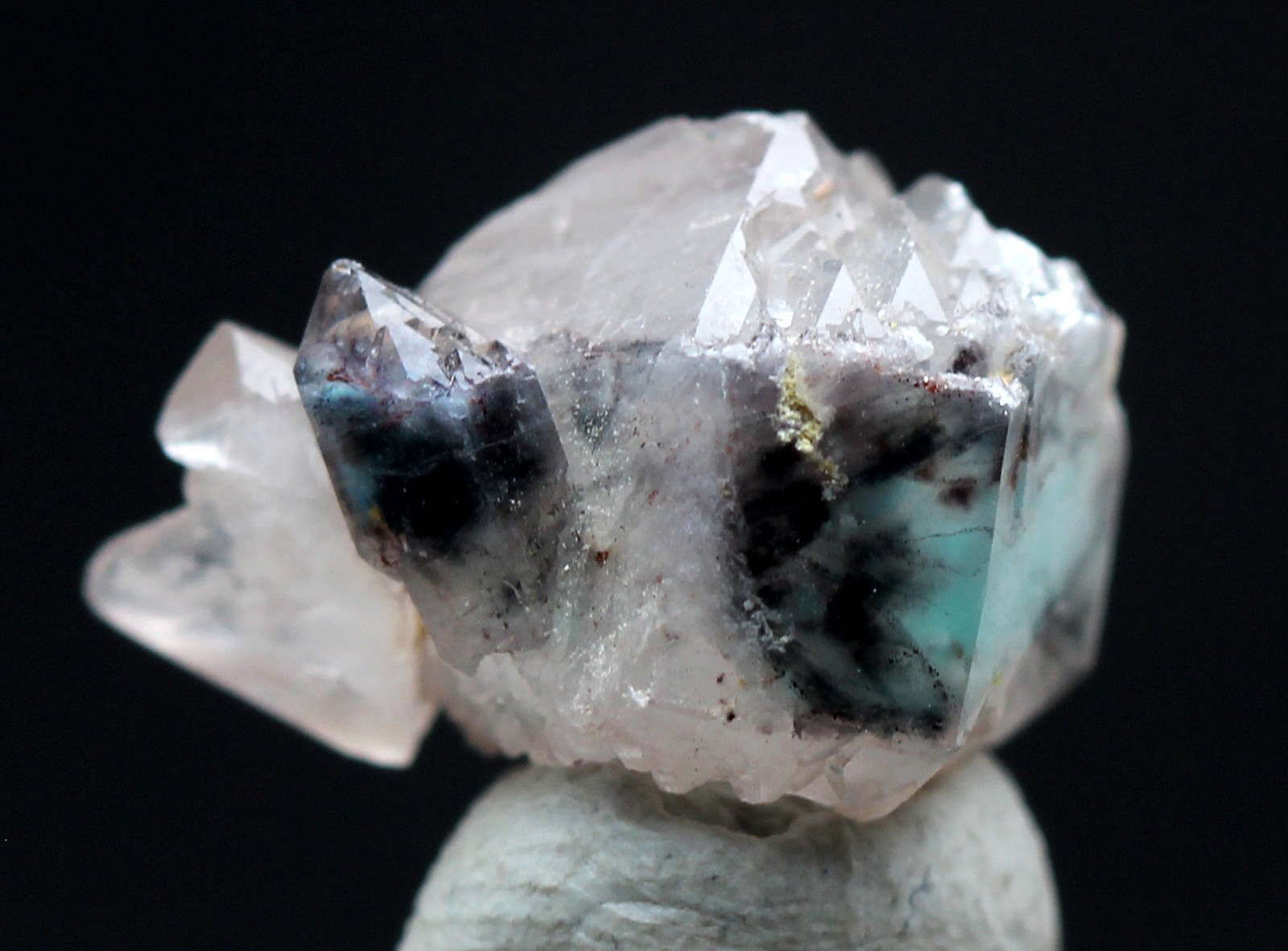 AJOITE PAPAGOITE QUARTZ Crystal Cluster Mineral Specimen MESINA SOUTH AFRICA