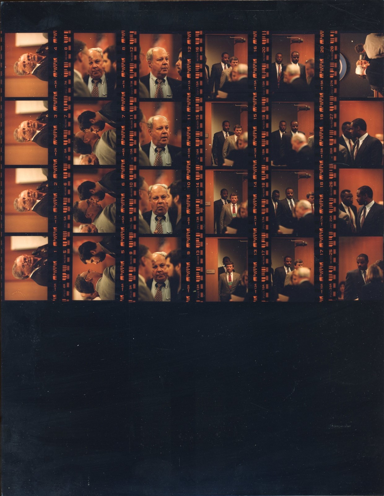 LG115 1996 Original Color Contact Sheet Photo NFL STAR WARREN MOON ABUSE TRIAL