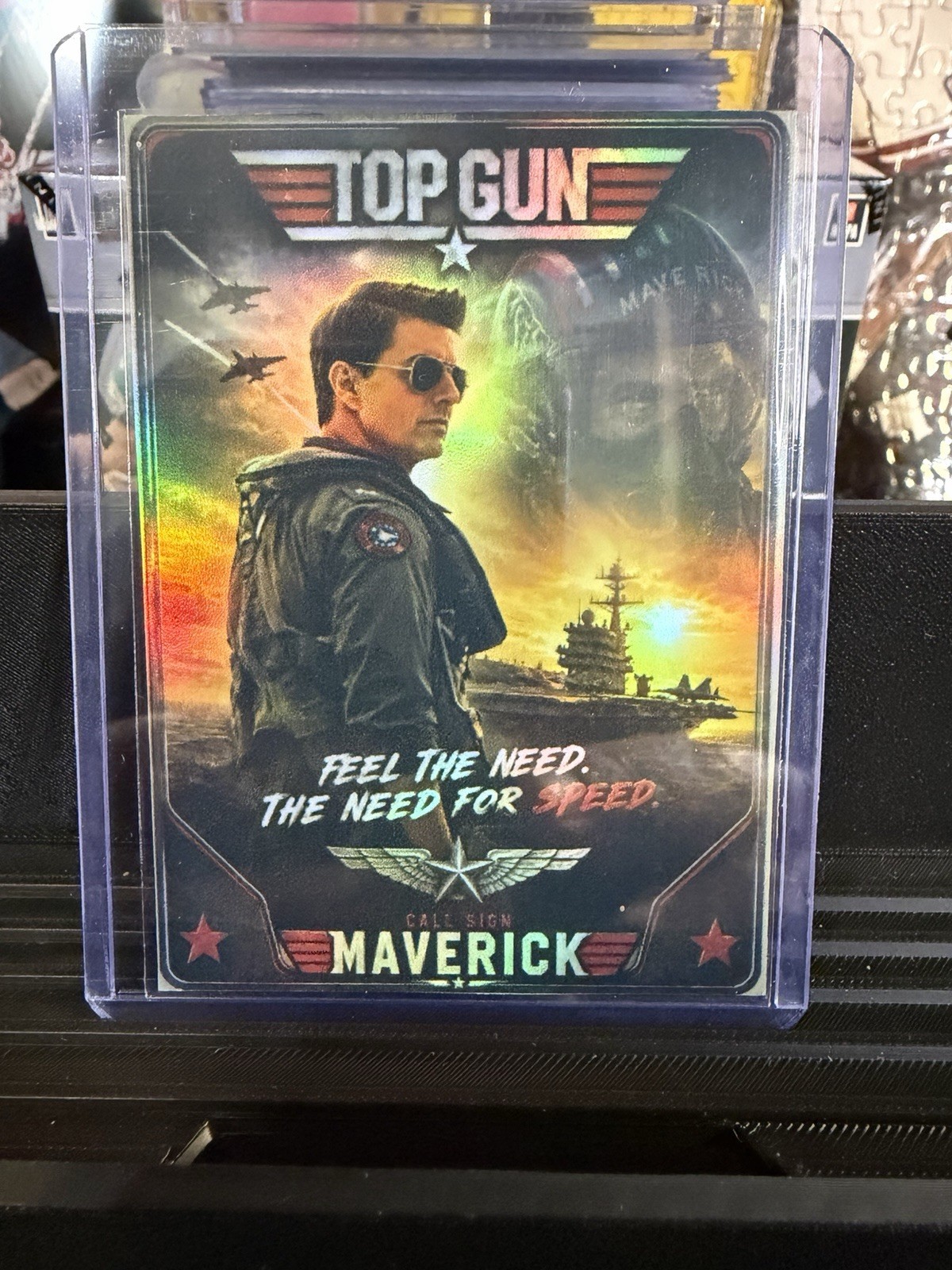Top Gun CUSTOM Novelty Refractor Art Card.