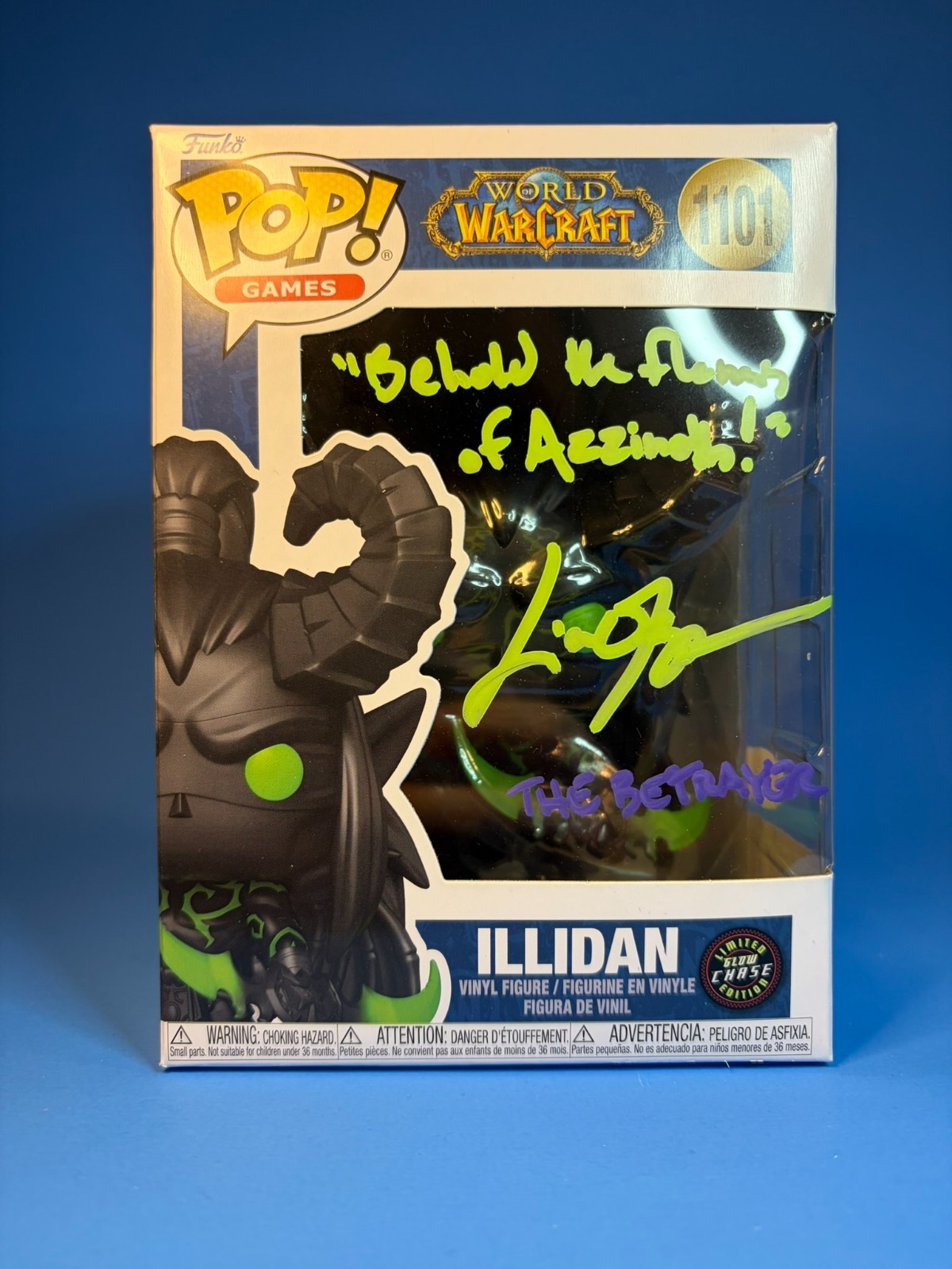 Funko Pop Illidan 1101 CHASE World of Warcraft WoW Signed Auto Autograph Rare #2