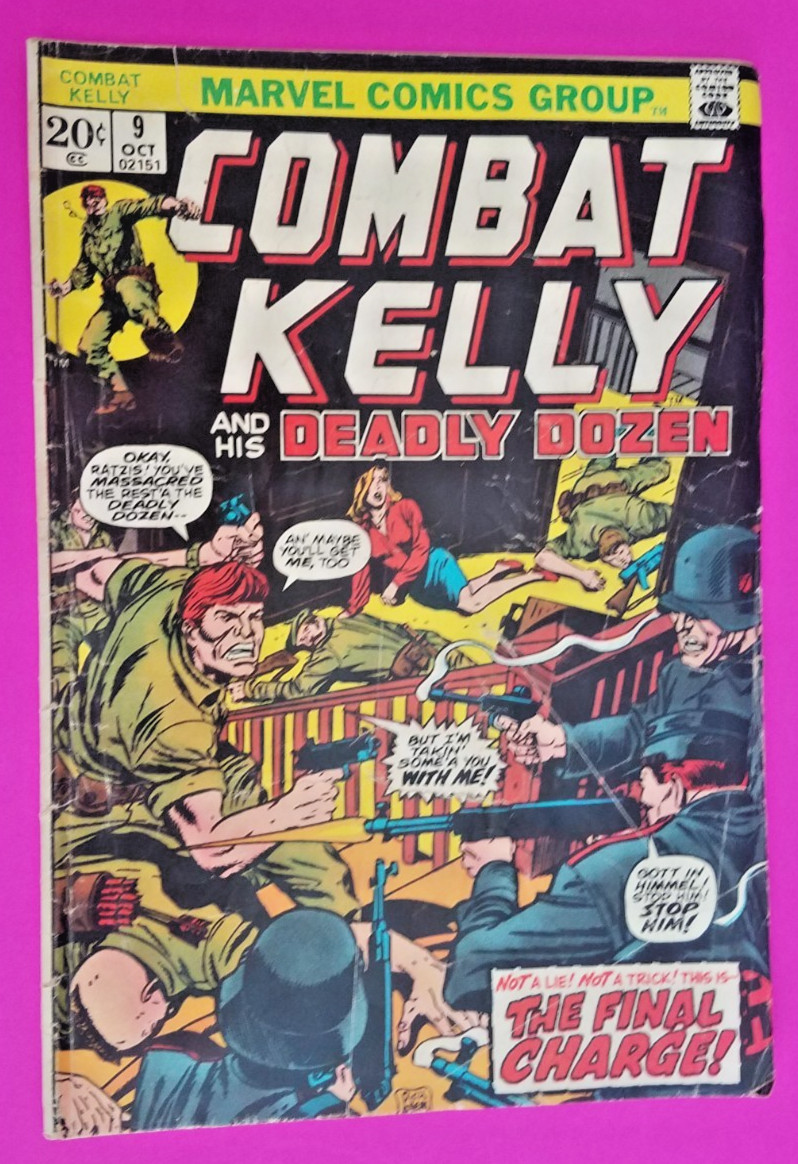 Combat Kelly and His Deadly Dozen # 9 (3.5) 10/1973 Marvel 20c Bronze-Age War