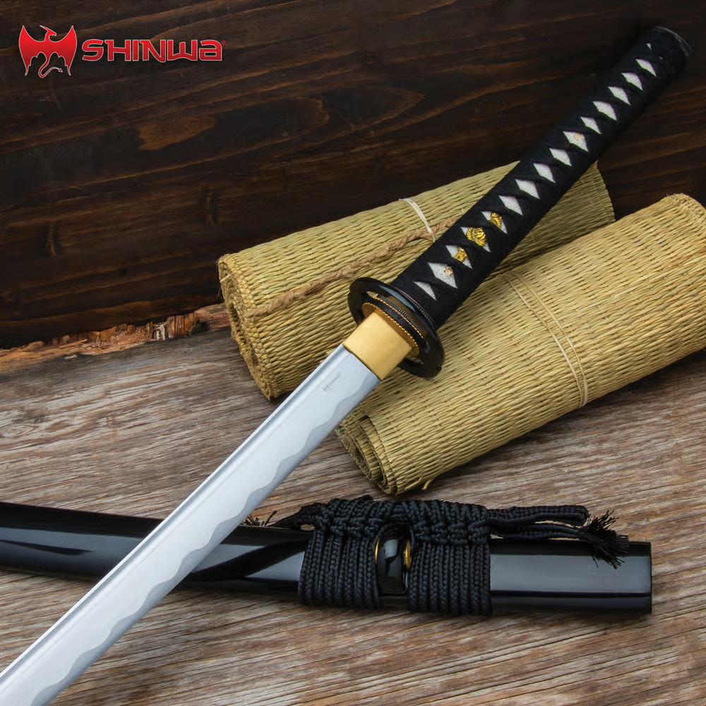 Shinwa Miyamoto Katana 41 and 7/10 Inch Total Length Samurai Sword And Scabbard