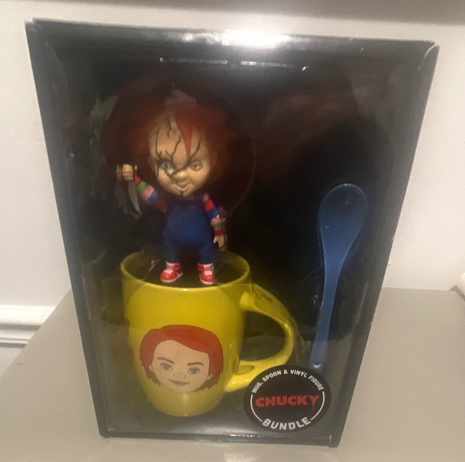 Universal Chucky Vinyl Figure Bundle Gift Set w/ Mug & Spoon Age 17+