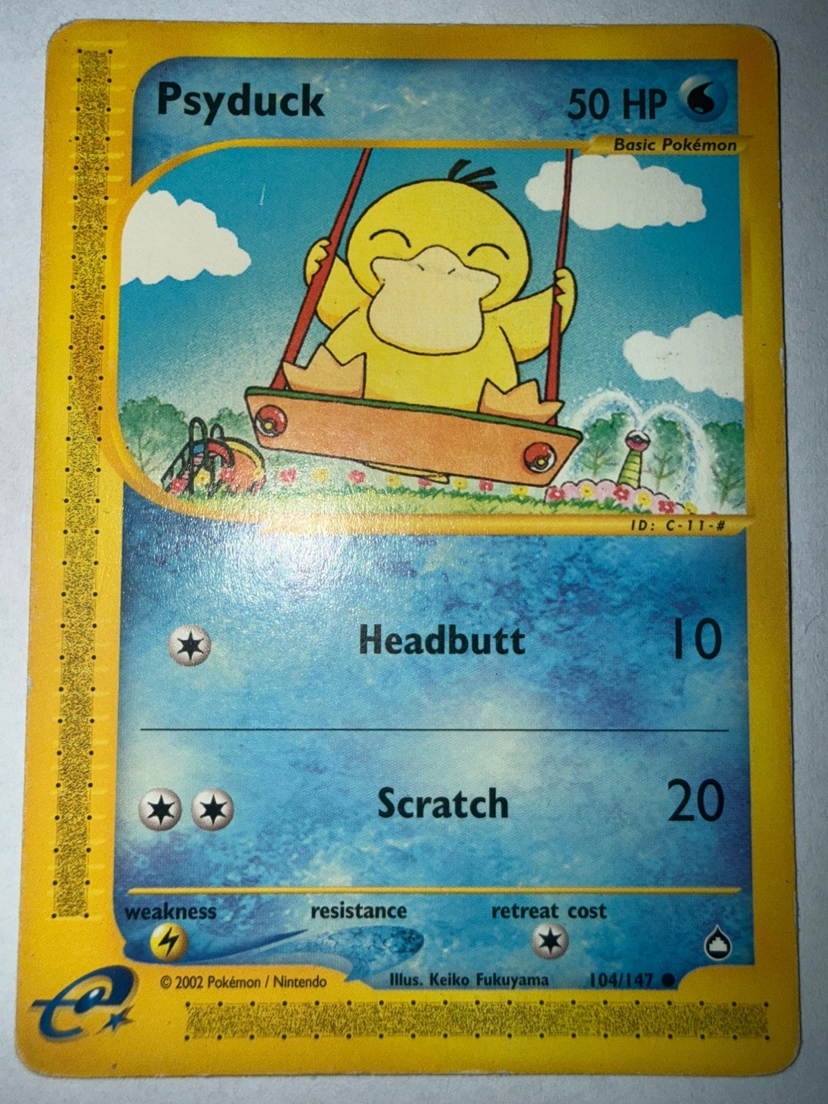 Psyduck Aquapolis 104/147 Vintage Pokemon TCG WOTC E-Reader HP