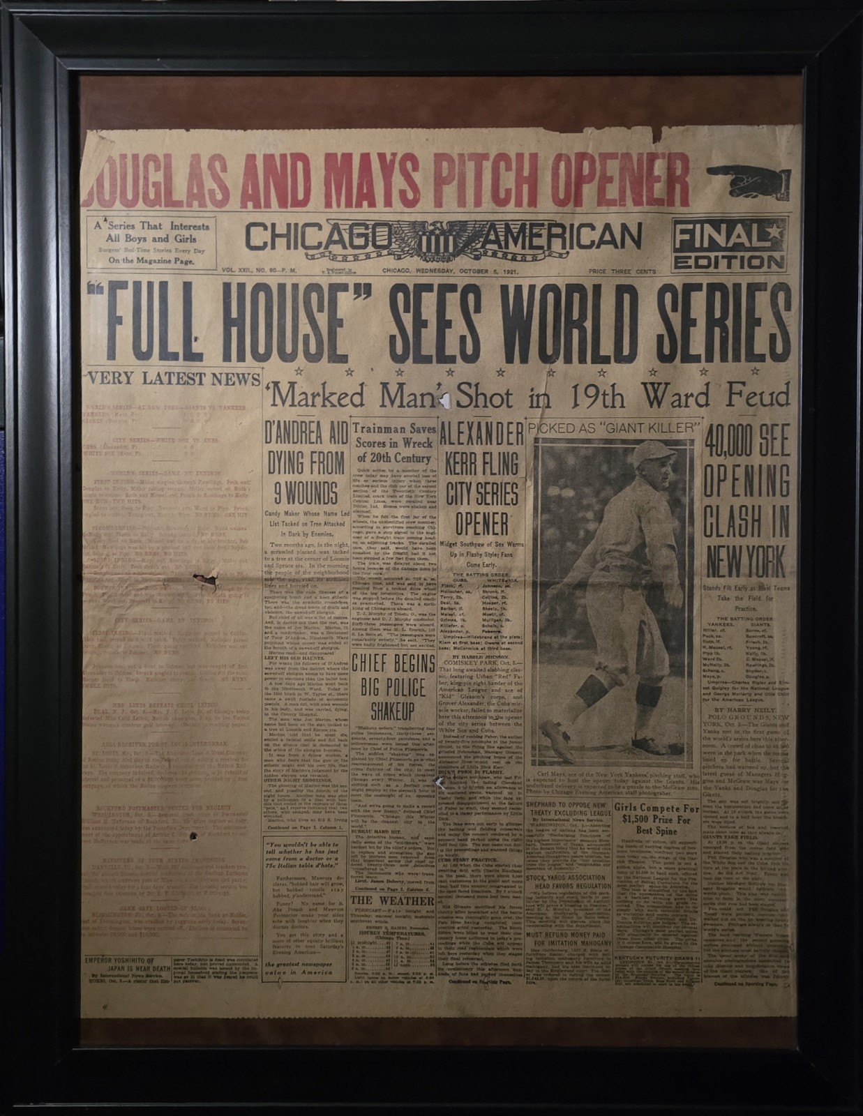 1921 NY YANKEES GIANTS BABE RUTH WORLD SERIES CUBS VS WHITE SOX CHICAGO AMERICAN