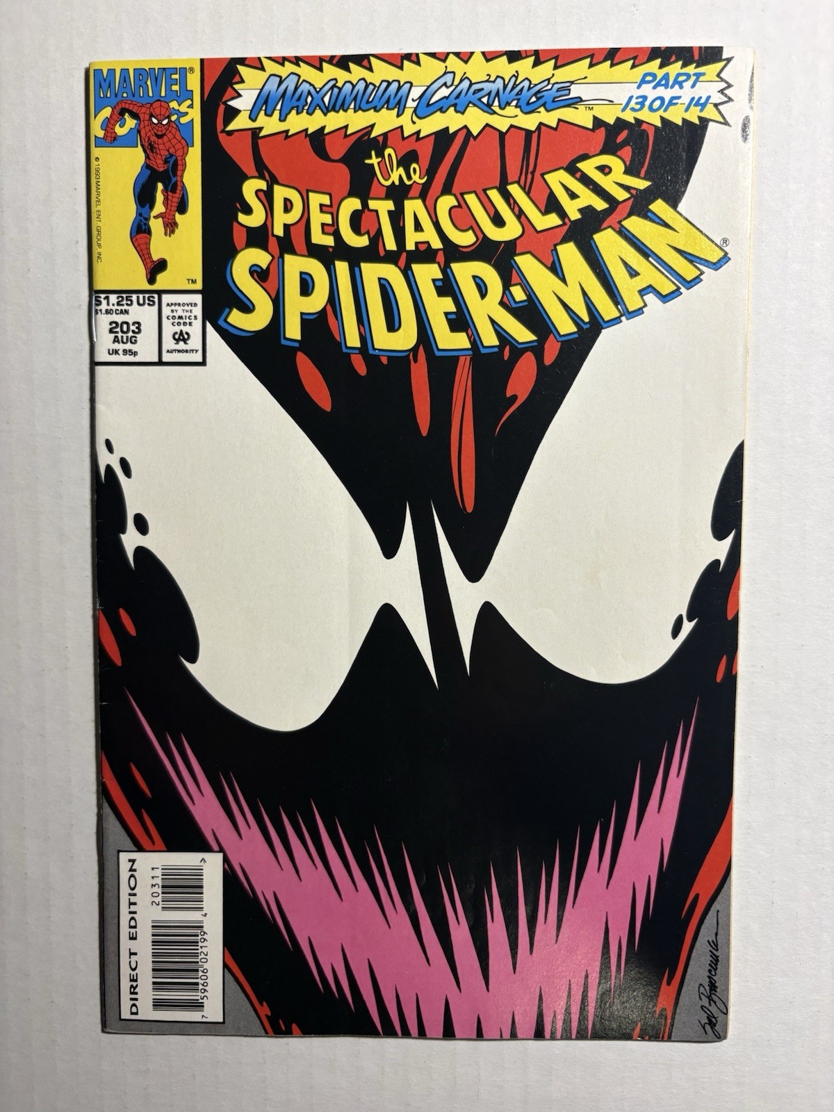 The Spectacular Spider-Man #203 Newsstand Variant (Marvel Comics August 1993)