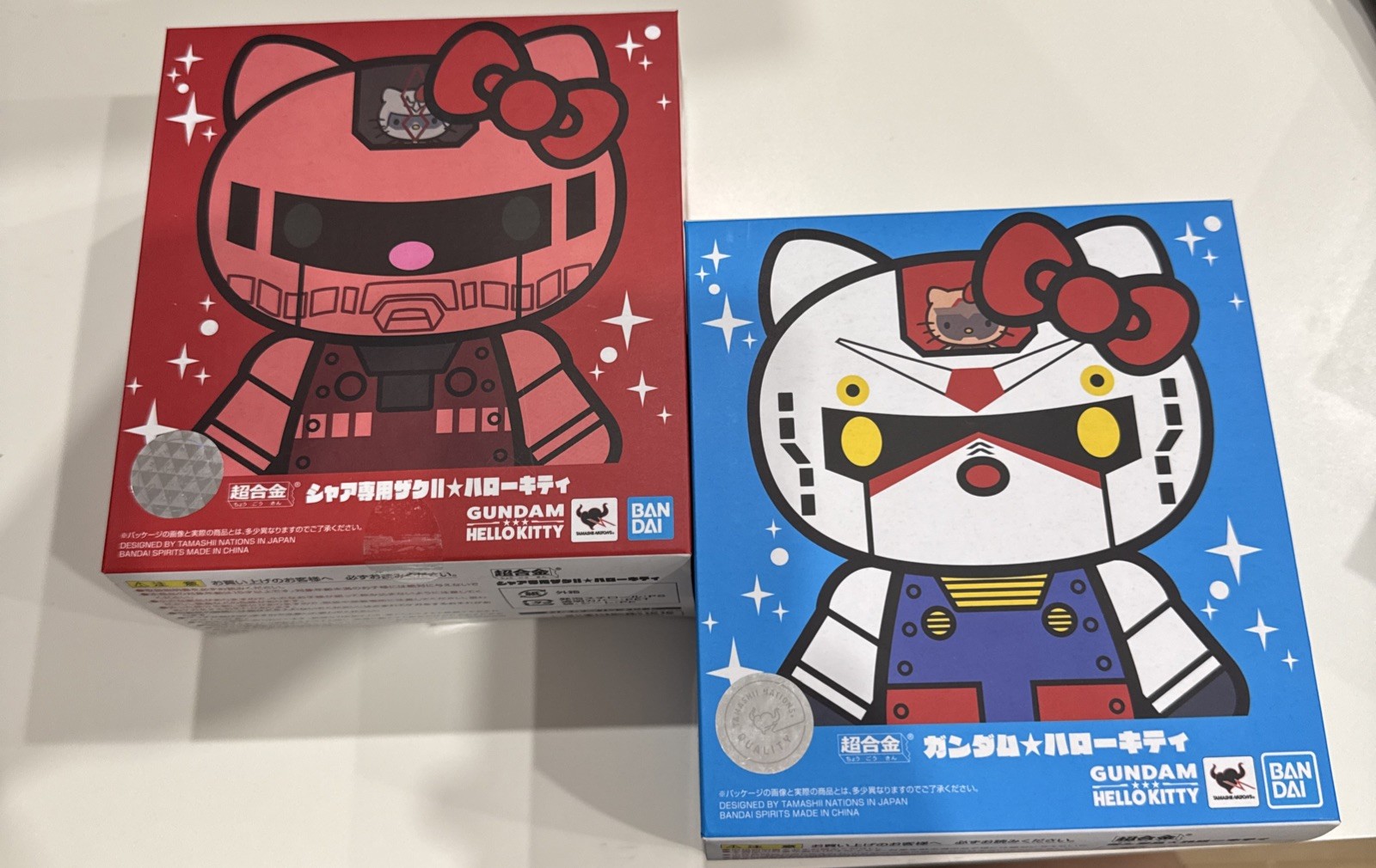 Hello Kitty BANDAI Chogokin Gundam Char's Zaku II Mobile Suit FIgure set of 2