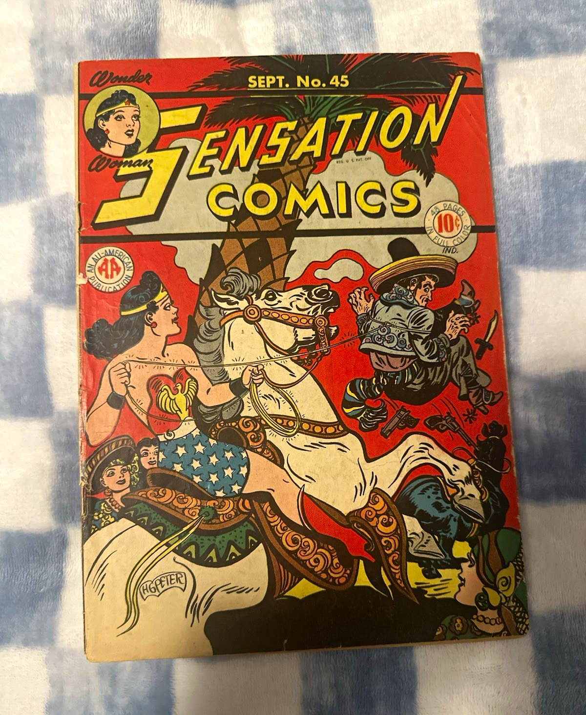 Sensation Comics #45 Sept 1945 Wonder Woman Golden Age J.R. Charles Moulton