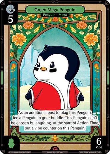 NON FOIL ***GREEN MEGA PENGUIN*** VIBES ENTER THE HUDDLE TCG EVRYTHING