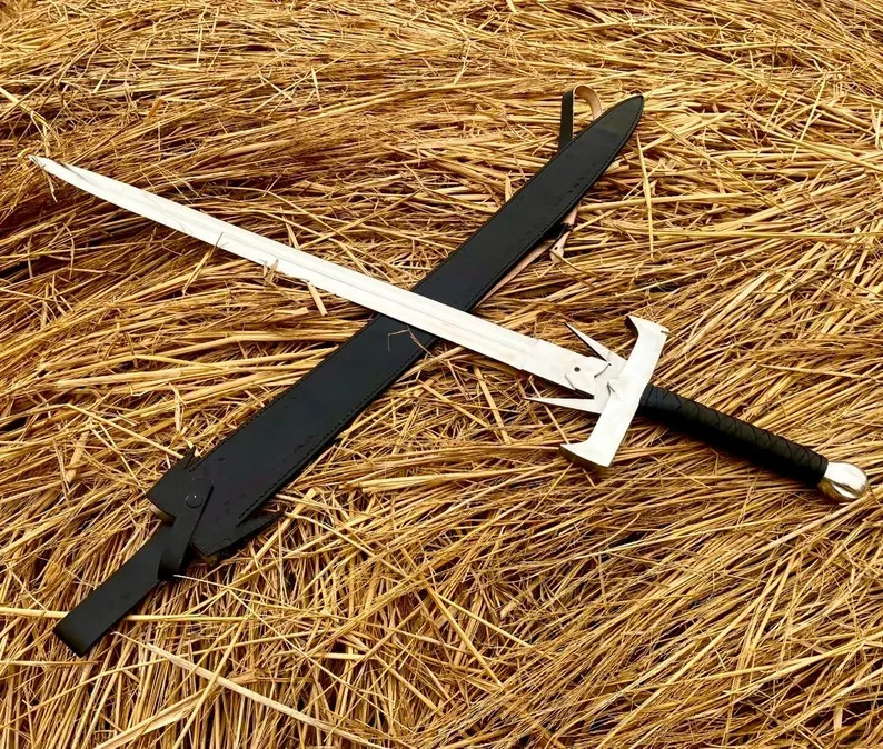Handmade Damascus Steel Highlander Sword Custom Engraved Scottish Sword Gift