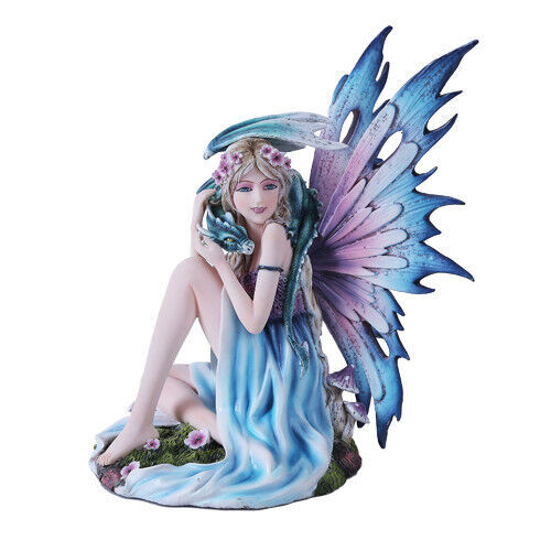 PT Pacific Giftware Spring Flower Fairy and Dragon Mystical Figurine