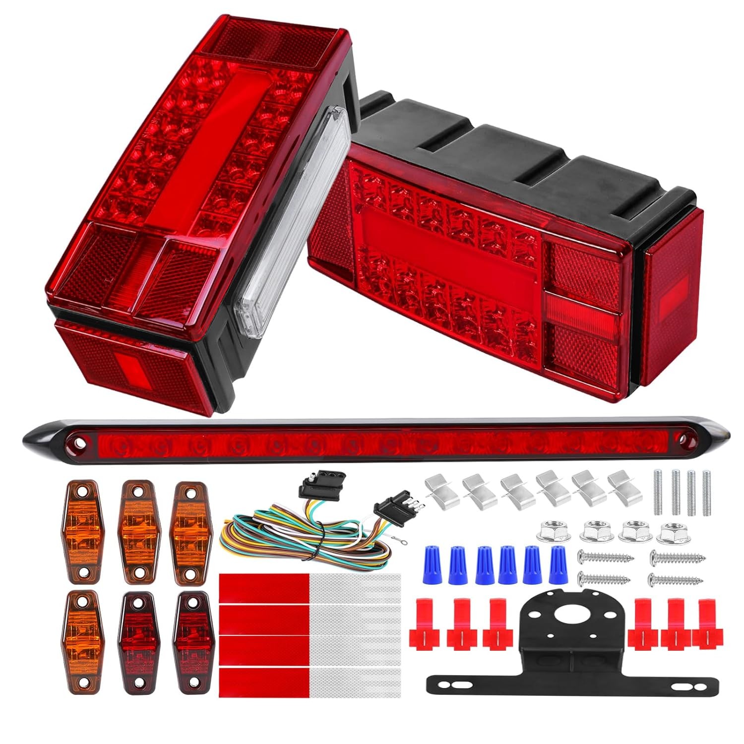 Boat Trailer Lights LED Kit Submersible Waterproof Stop Turn Tail Light