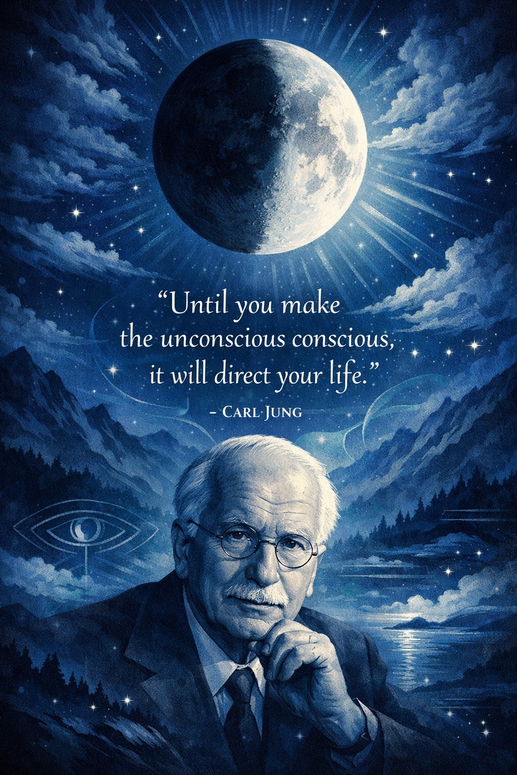 🌙 Carl Jung Quote Poster - Hi-Res💎 Print 24x36”