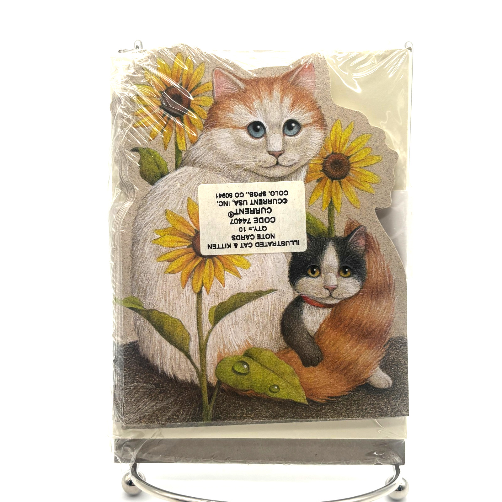 Current Vintage Cat & Kitten Note Cards Set of 10 Sealed Sunflowers