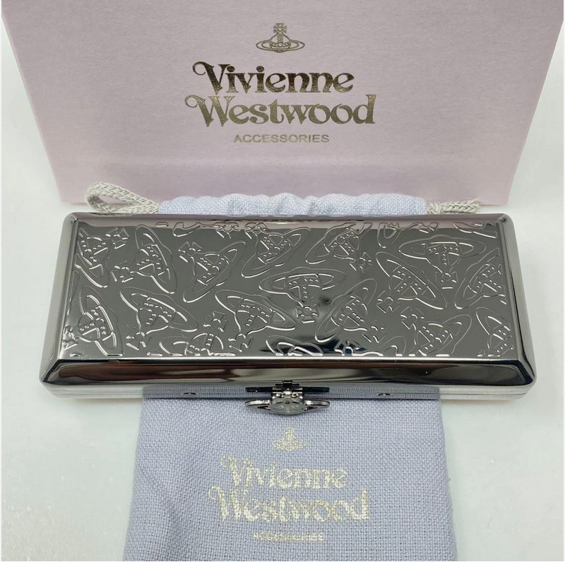 Christmas Gift Vivienne Westwood Orb Cigarette Case Silver Metal Brand New