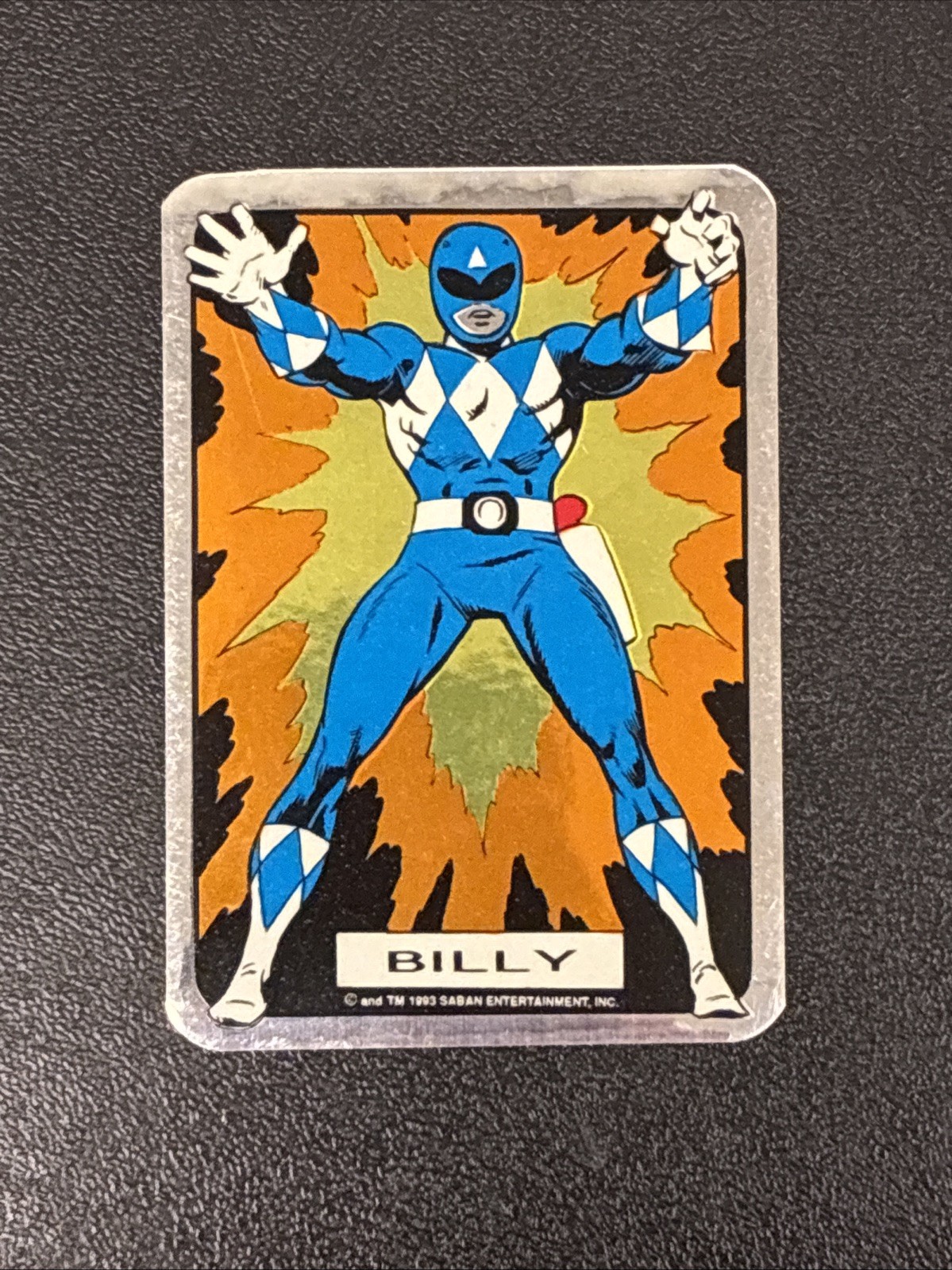 1993 Mighty Morphin Power Rangers BILLY Vintage Vending Foil Sticker