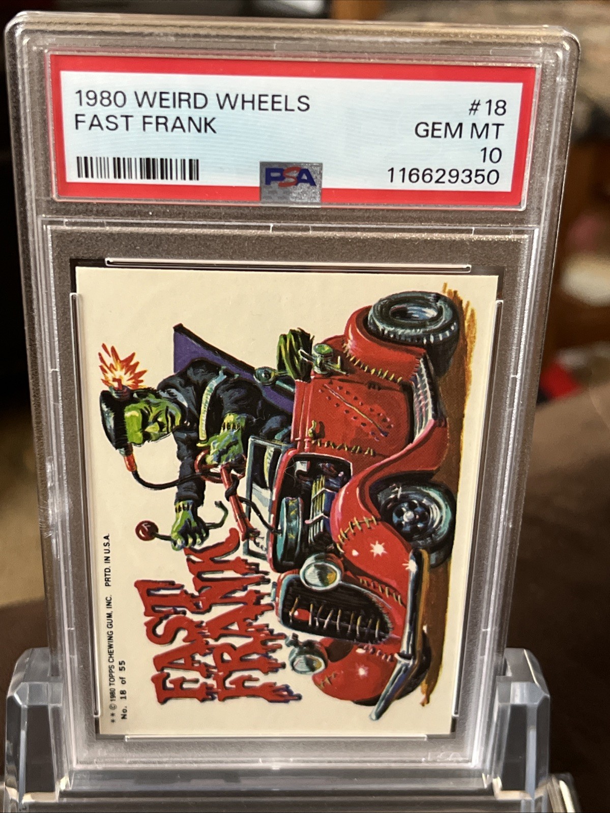 1980 Topps Weird Wheels - Fast Frank Card #18 PSA GEM MT 10🔥POP 4🔥