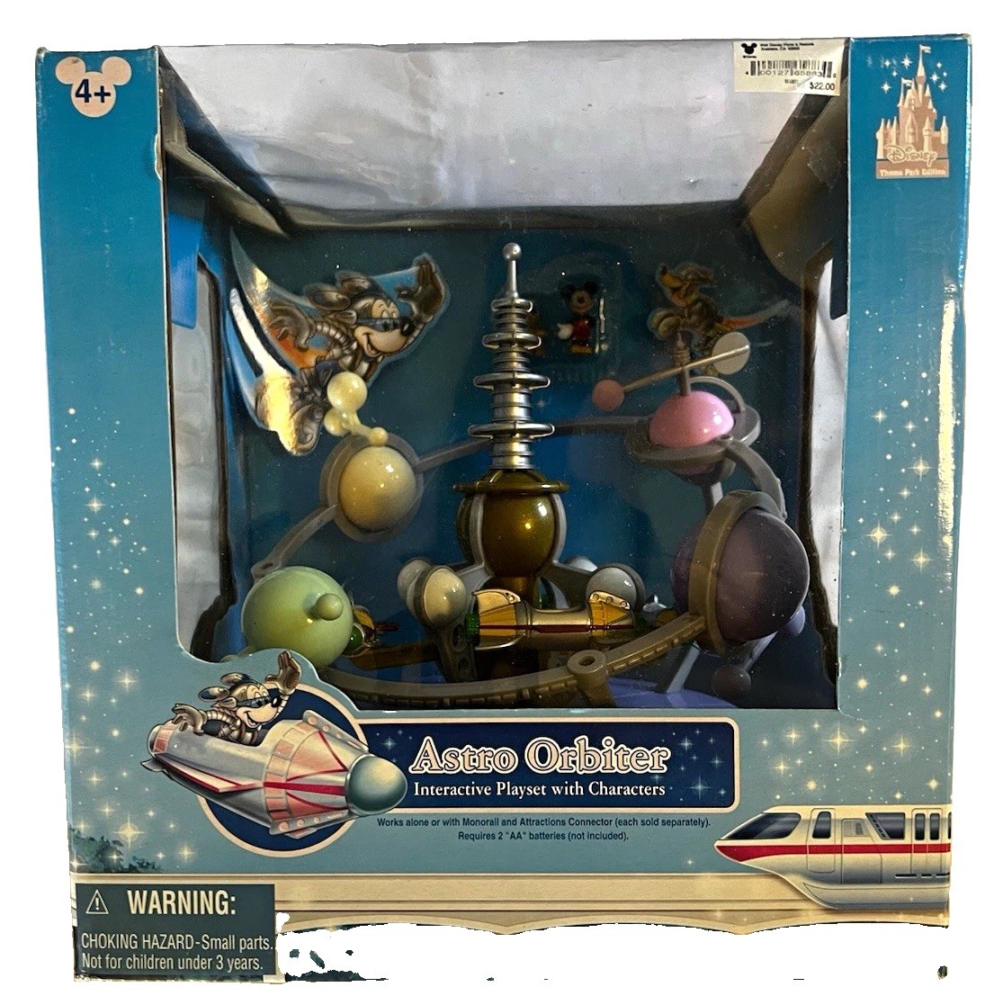 Vtg Rare Disney Theme Park  Astro Orbiter Interactive Playset w/ Characters NIB
