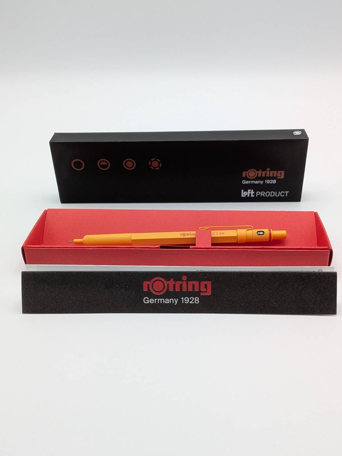 Rotring 600 Mechanical Pencil Yellow 0.5mm Loft Limited Edition With Lead