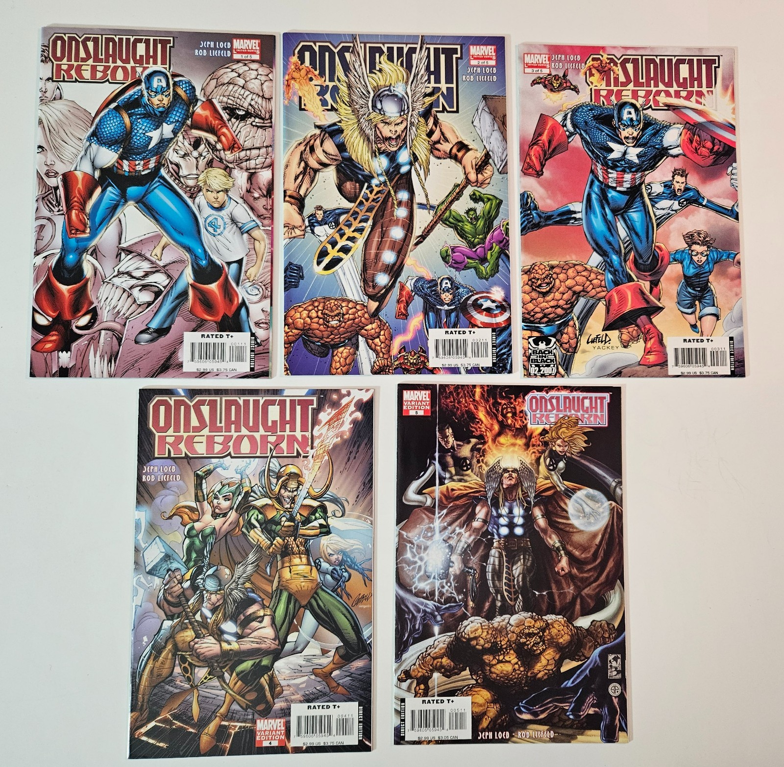 ONSLAUGHT: REBORN #1-5 Complete Set Marvel Comics Avengers Campbell Variant NM