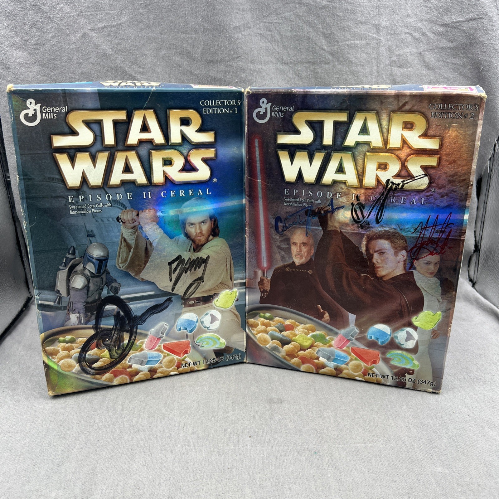 2002 Star Wars Episode II 2 Cereal Box Collectors Edition Signed