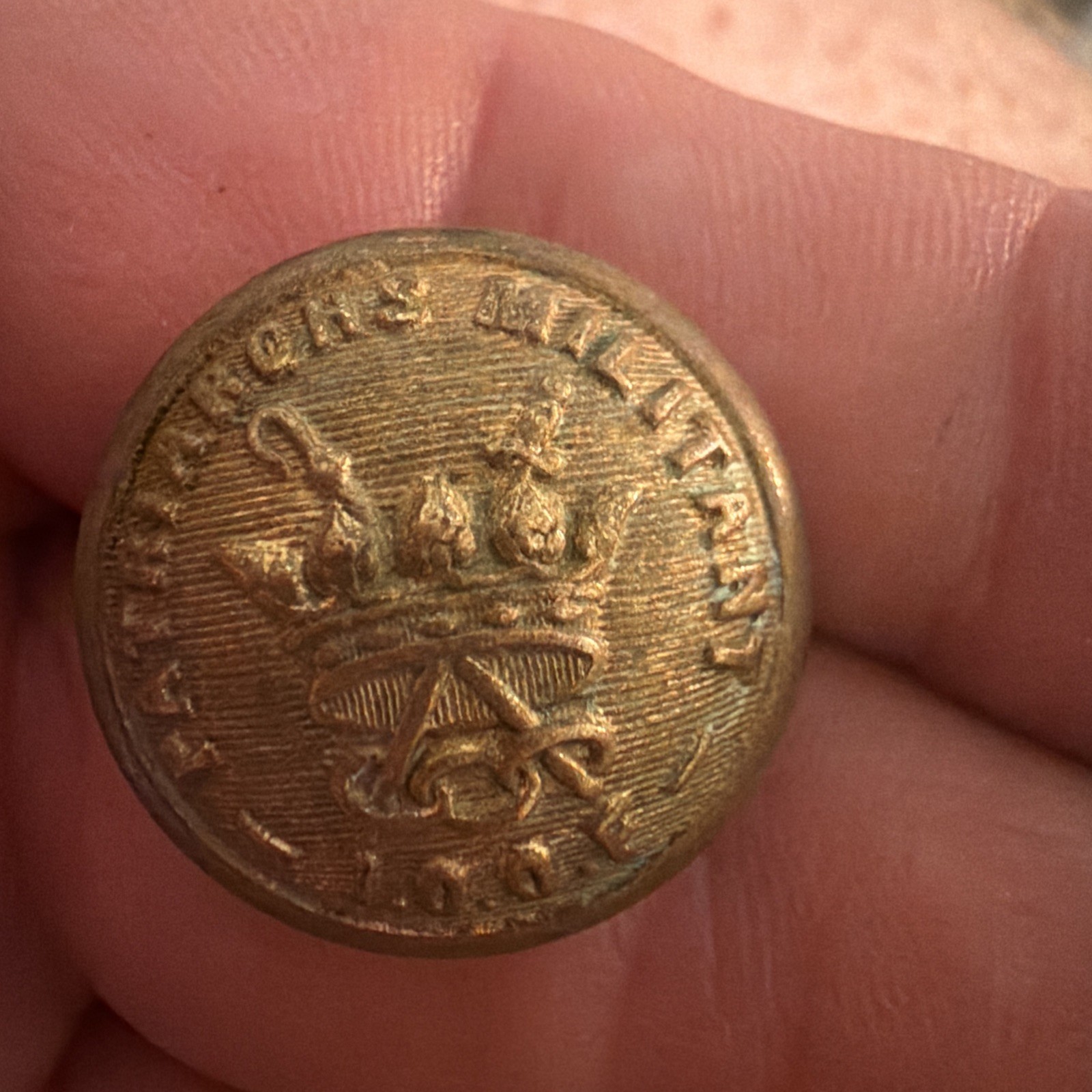Odd Fellows Button Patriarchs Militant IOOF Scovill MF\'G Waterbury
