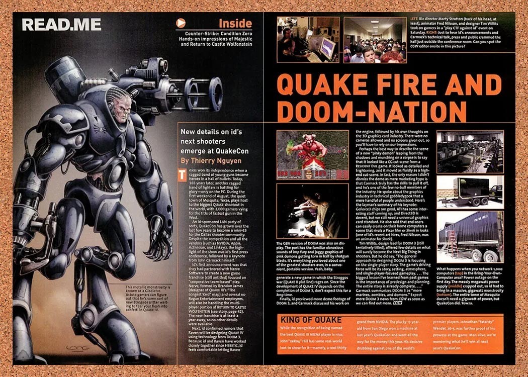 2001 Quake IV Gladiator Original Advertisement / Retro Promo vr3