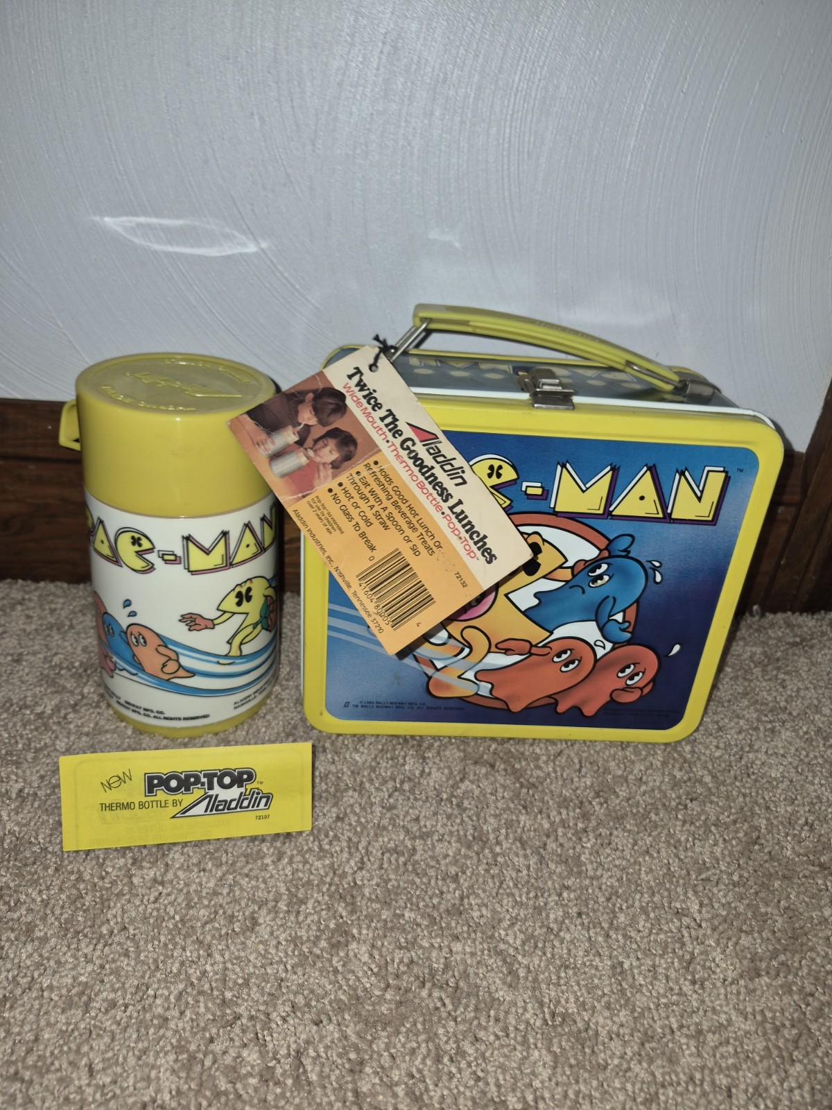 Vintage Original Authentic Pac Man Lunchbox New Never Used Nos