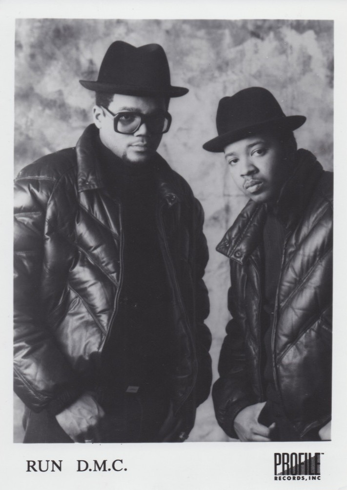 1988 Press Photo Hip Hop Group Run-DMC Poses for Record Album Cover