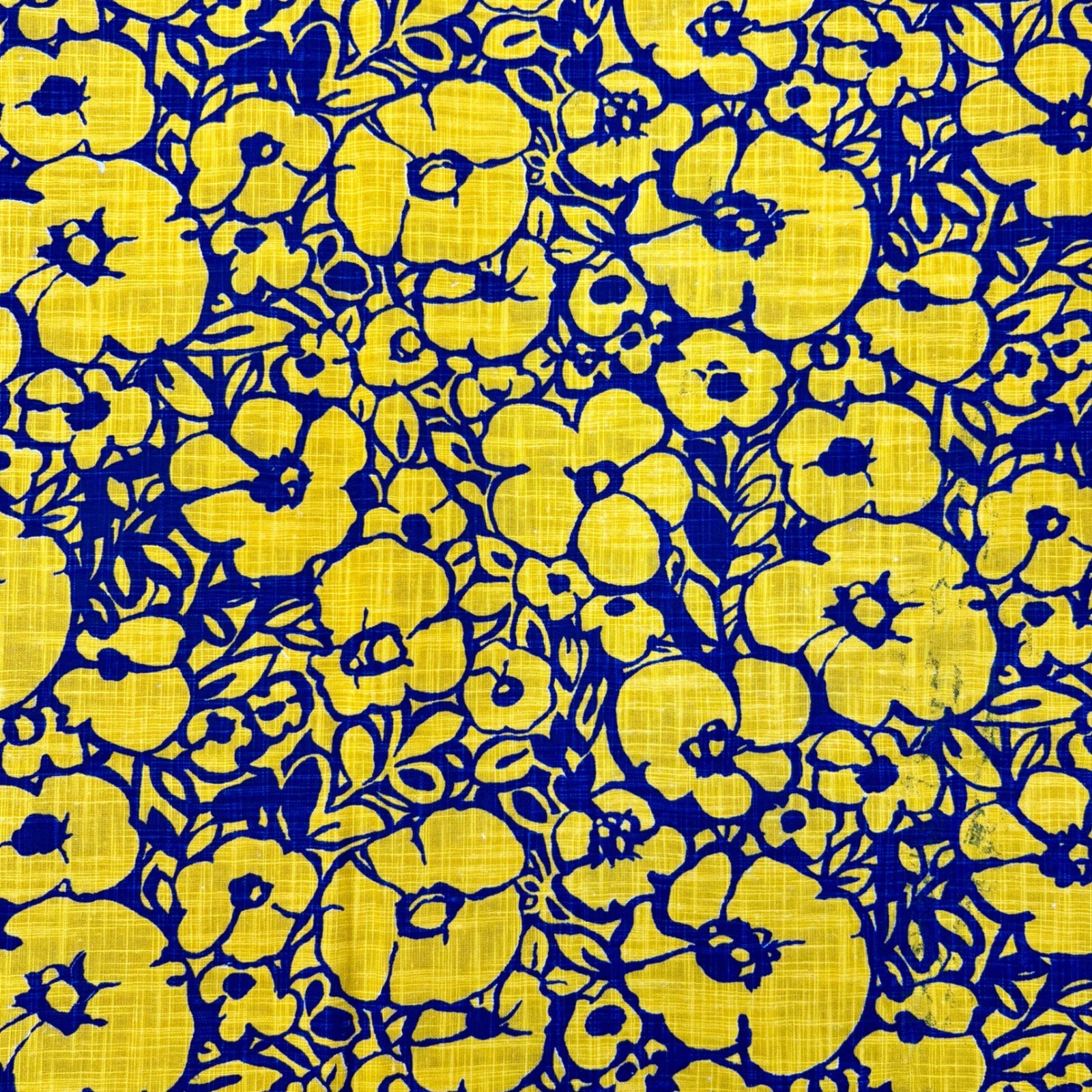 12 YDS - Vintage 1960s Poppy Linen Fabric | 44.5