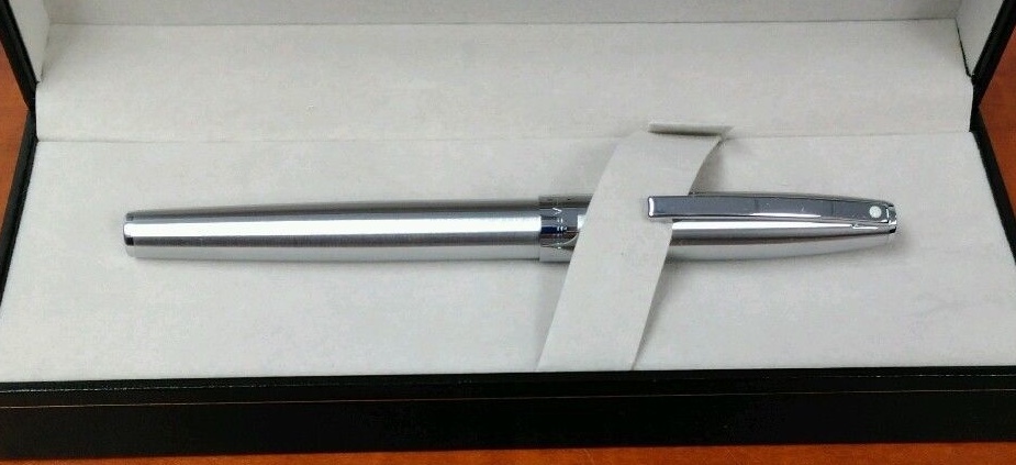 Sheaffer Sagaris, Brushed CHROME Rollerball Pen 100% Authentic