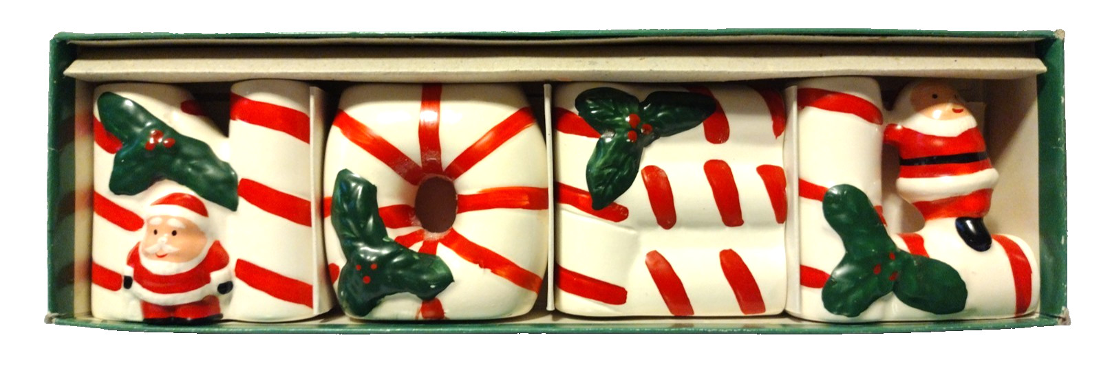 Vintage 1985 Giftco. Inc. NOEL Candle Holders NO CANDLES Christmas Home Decor