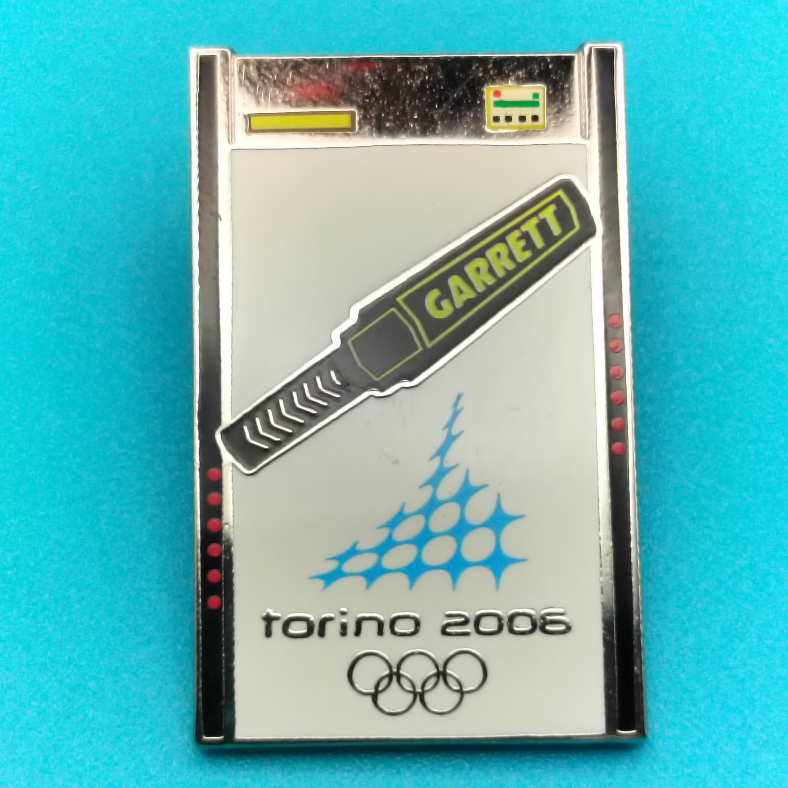 Torino 2006 Winter Olympics Pin Garrett Metal Detector Security Souvenir