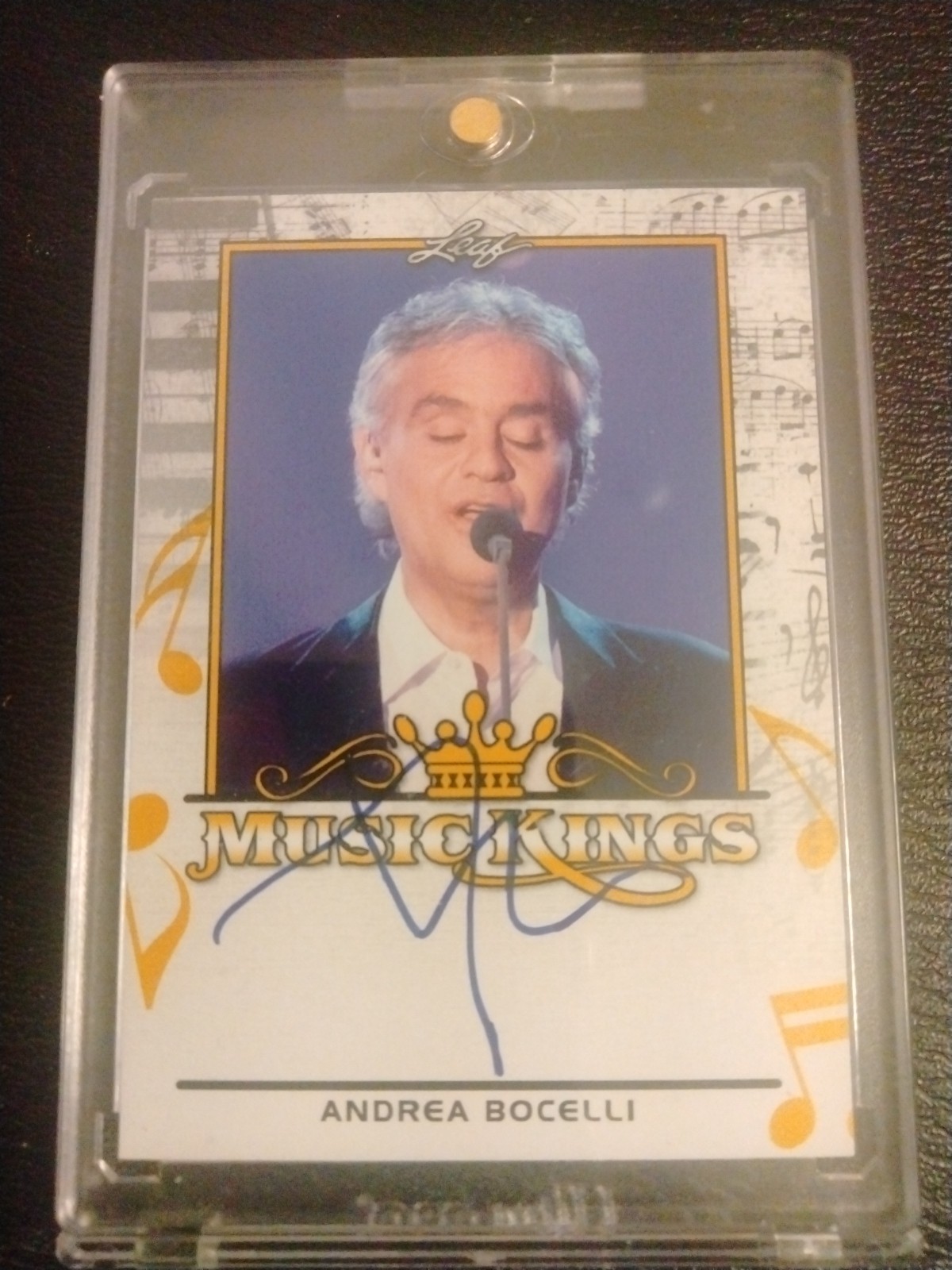 Andrea Bocelli Leaf Music Kings Gold Autograph 1/1 Holy Grail