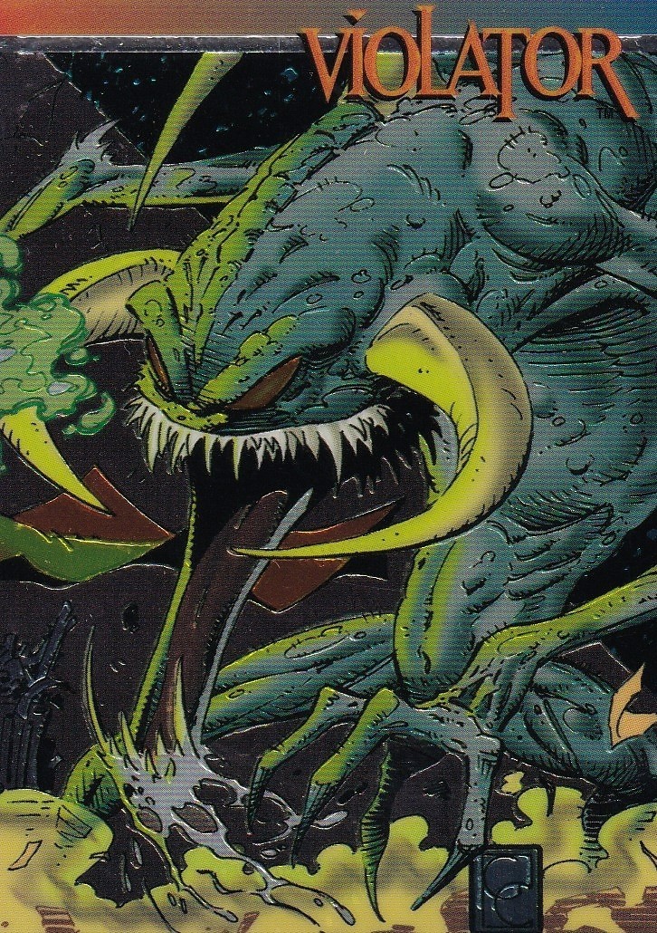 1993 WIZARD SERIES III VIOLATOR #1 CHROMIUM Card