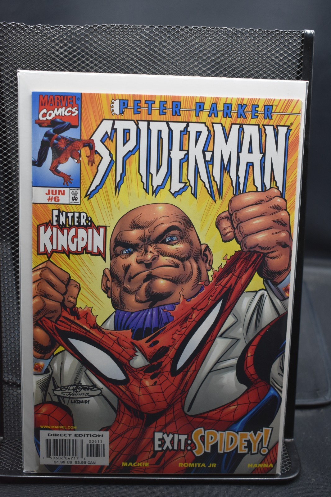Peter Parker Spider-Man #6 Marvel Comics 1999 Kingpin of Crime Appearance 9.4