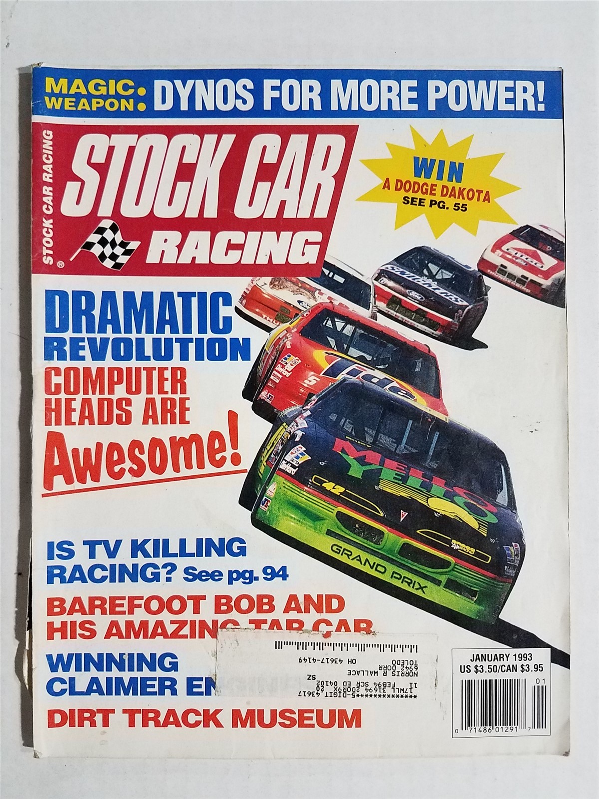 Stock Car Racing Magazine Jan 1993 - Short Track Nats - Dirt Museum - IMCA Nats