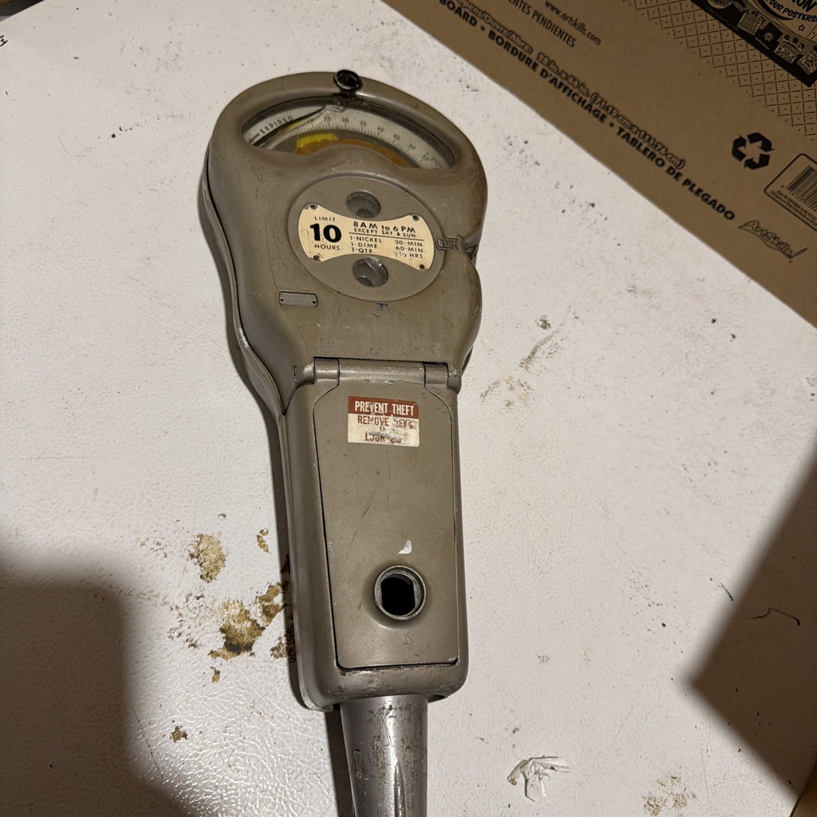 Vintage Parking meter-AS IS Condition.  Untested 