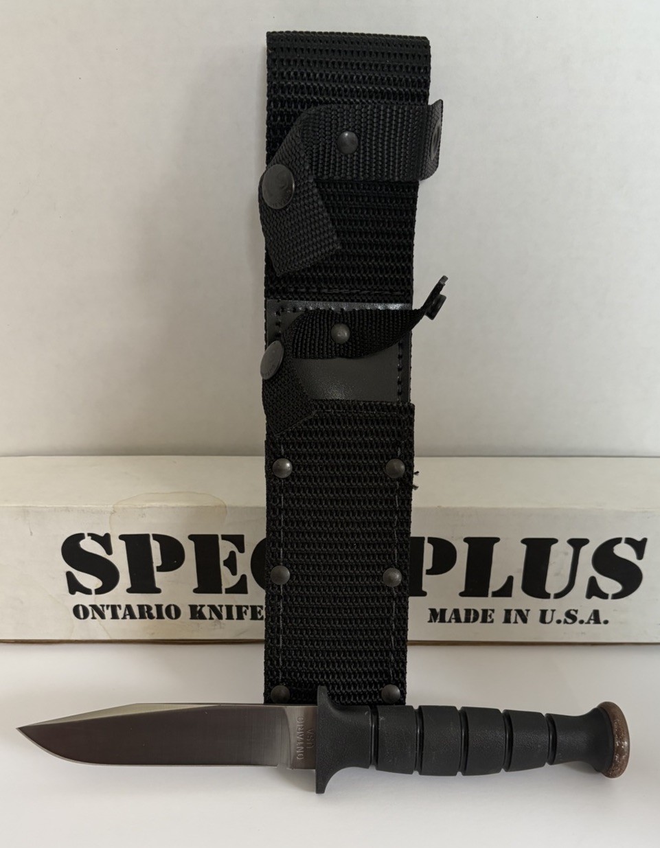 Ontario Spec Plus SPC-21 Navy Mark 1 Knife 1095 USA Vintage NOS Box Sheath