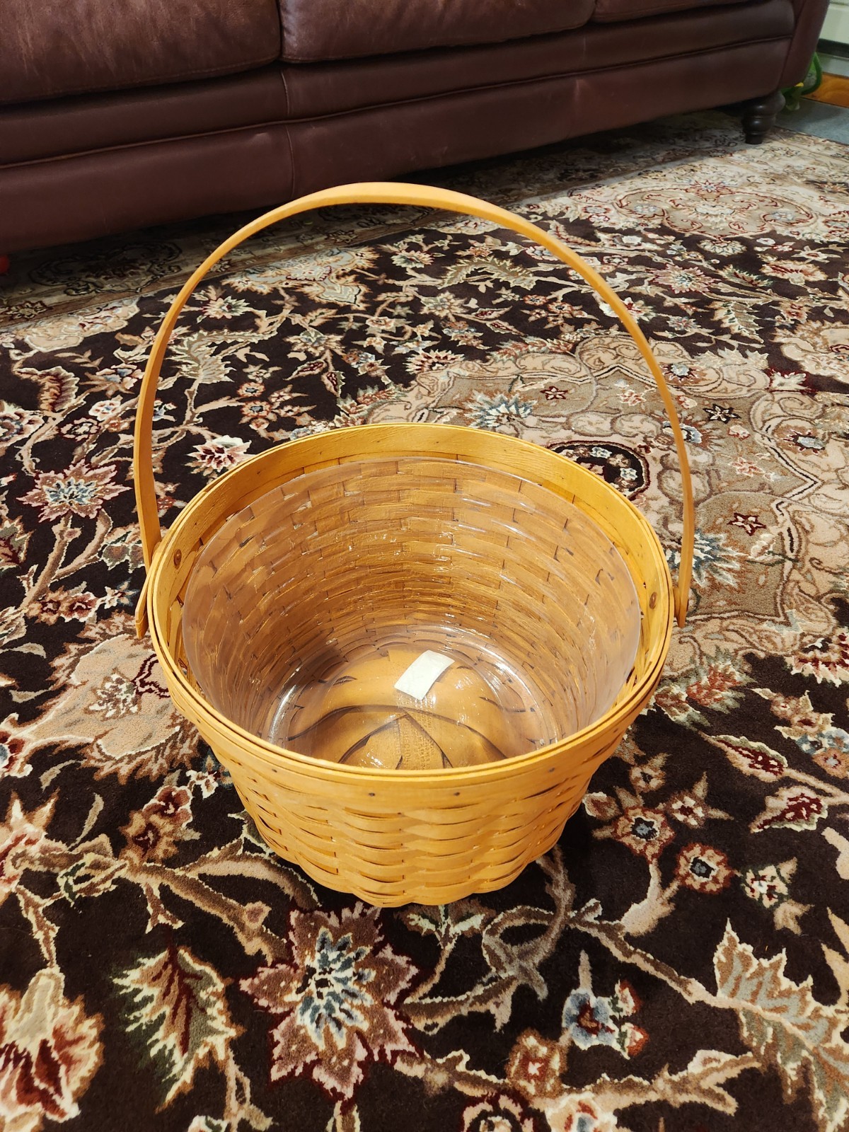 Longaberger Hostess Large Fruit Basket w/ Protector Inverted Bottom 1995
