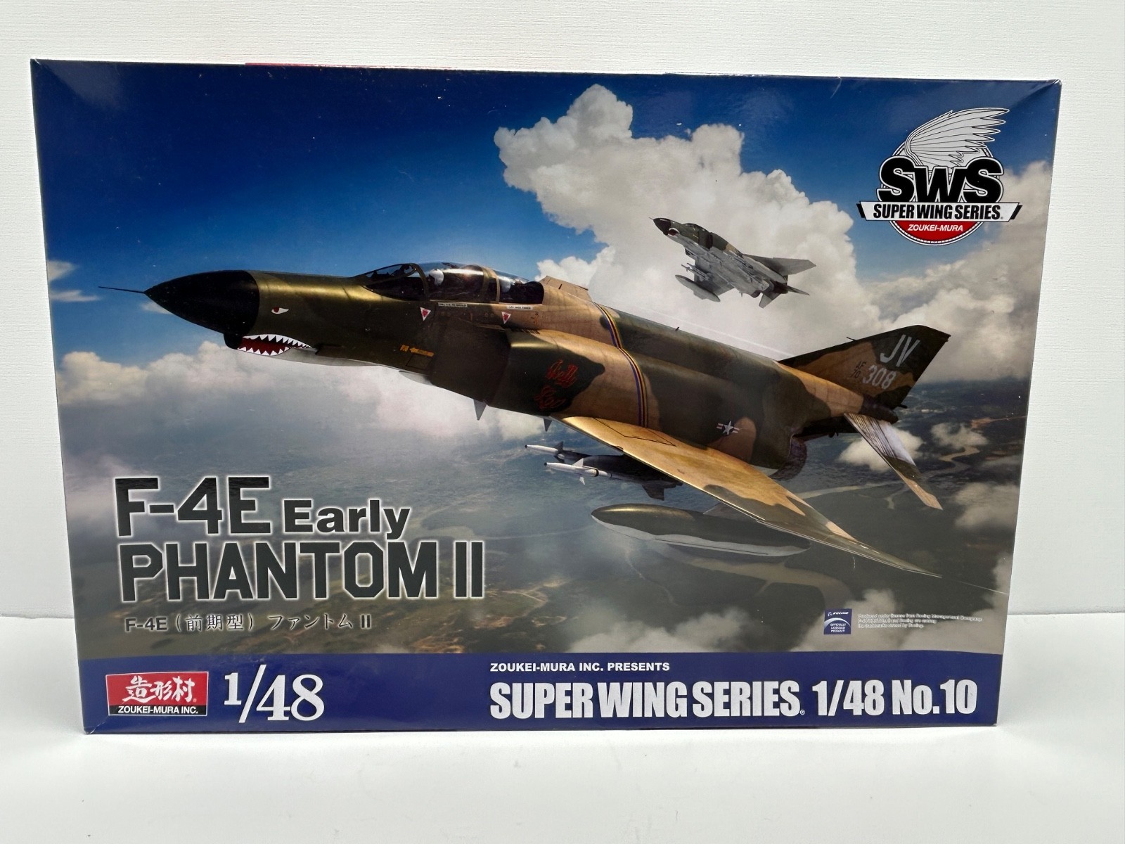F-4E Phantom II Early Type Super Wing Series Model No.10 1/48 Scale OPEN BOX